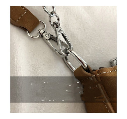 Sac à main tendance avec boucle décorative et chaîne métallique