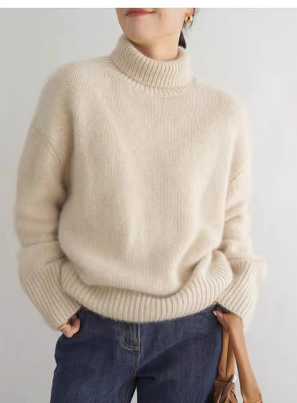 Pull à col roulé doux et confortable pour femme