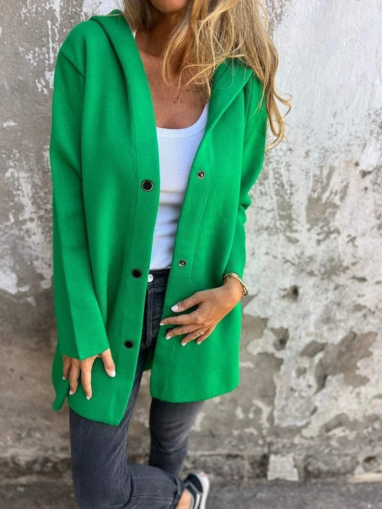 Manteau long chic à boutons