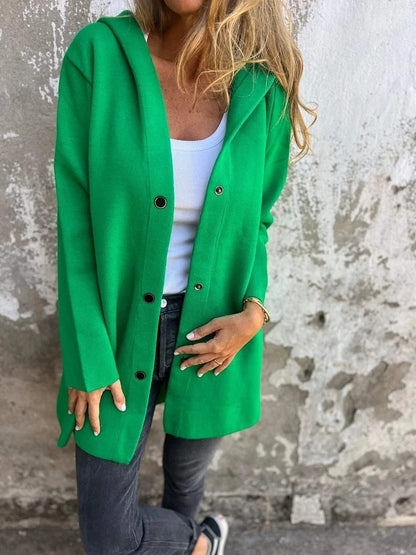 Manteau long chic à boutons