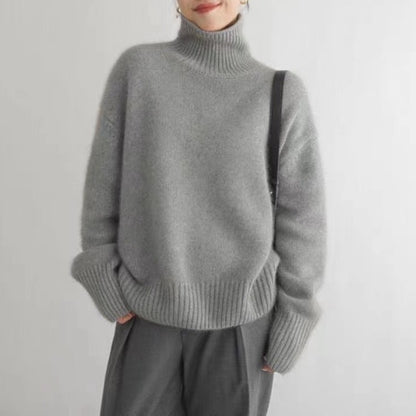 Pull à col roulé doux et confortable pour femme