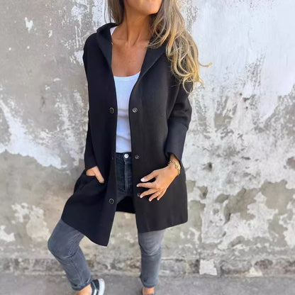 Manteau long chic à boutons