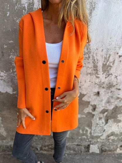 Manteau long chic à boutons