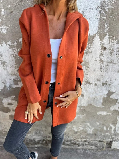 Manteau long chic à boutons