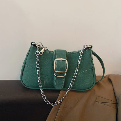 Sac à main tendance avec boucle décorative et chaîne métallique