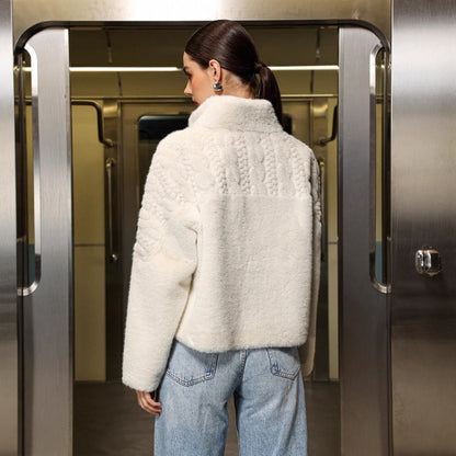 Manteau femme chaud à col montant – Style et confort