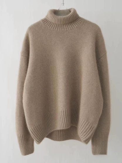Pull à col roulé doux et confortable pour femme