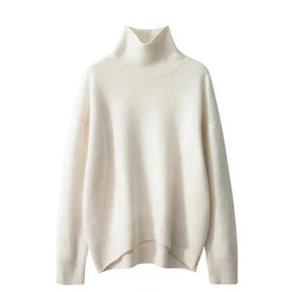 Pull à col roulé doux et confortable pour femme