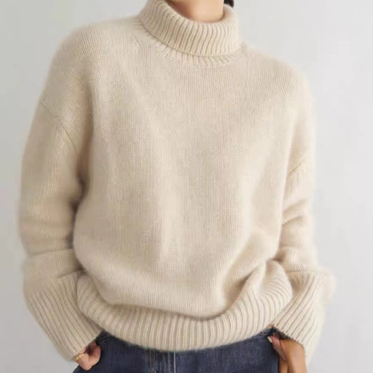 Pull à col roulé doux et confortable pour femme