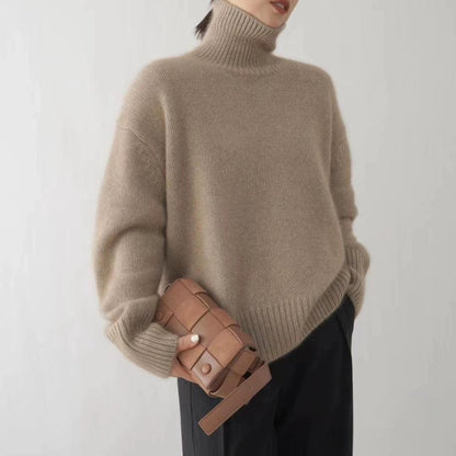 Pull à col roulé doux et confortable pour femme