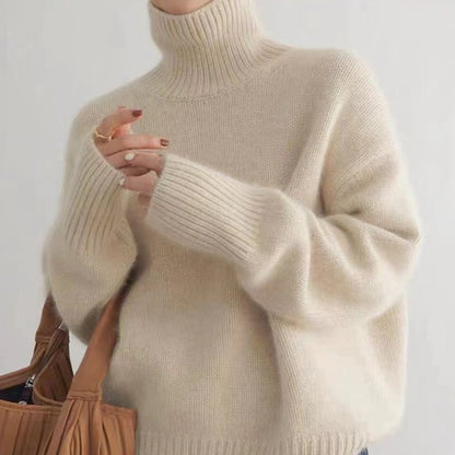 Pull à col roulé doux et confortable pour femme