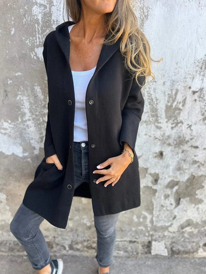 Manteau long chic à boutons