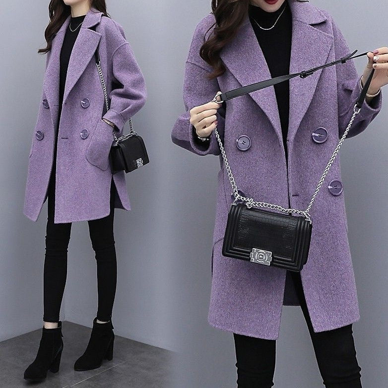 Manteau mi-long femme style japonais & coréen