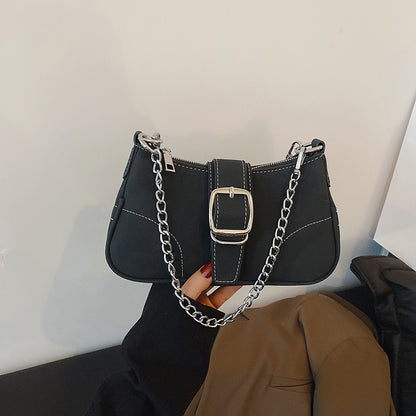 Sac à main tendance avec boucle décorative et chaîne métallique